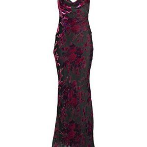 Fuchsia Velvet Evening Gown